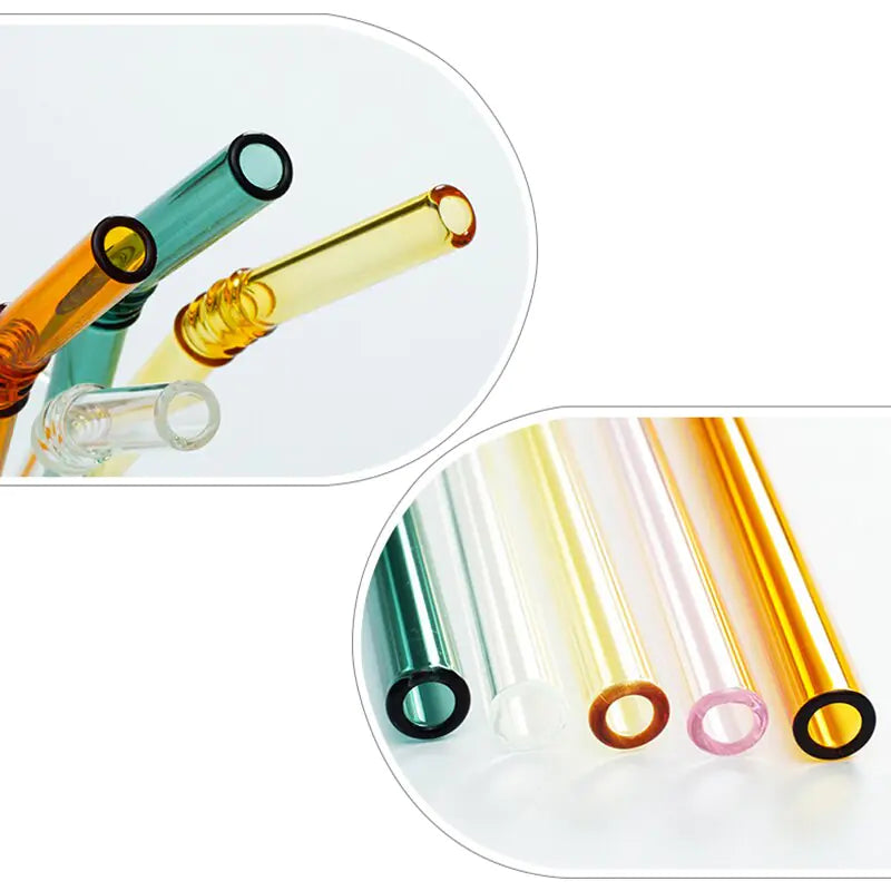 Colorful Glass Drinking Straws