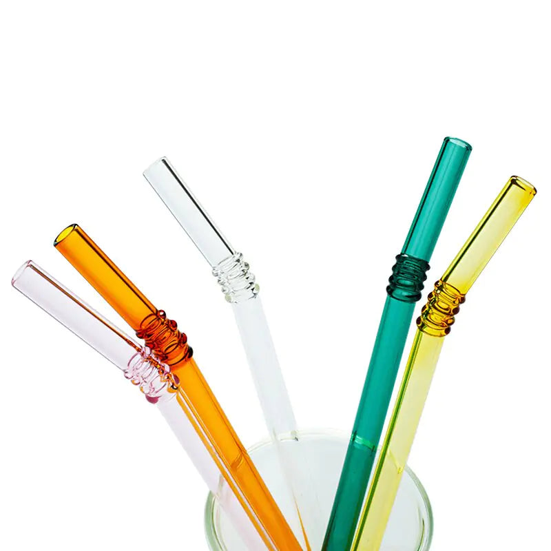 Colorful Glass Drinking Straws