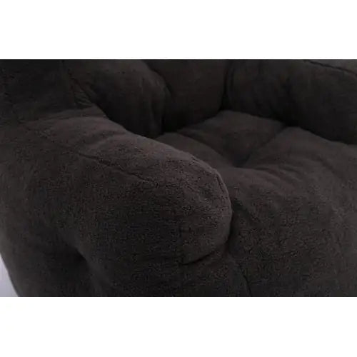 Soft Teddy Tufted Foam Bean Bag Chair