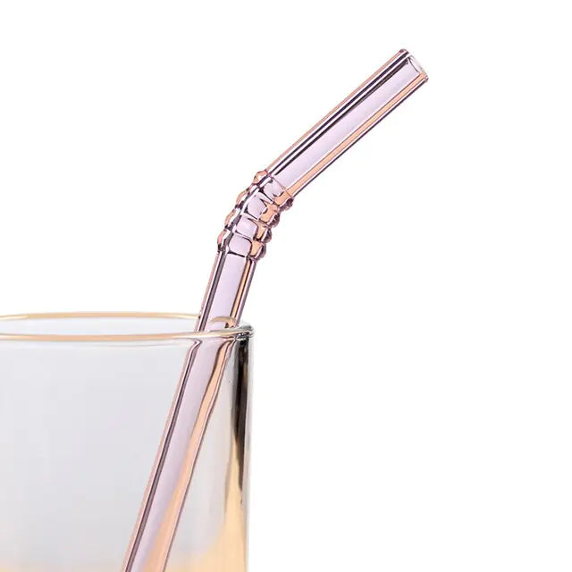 Colorful Glass Drinking Straws