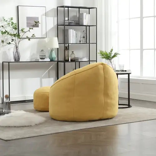 Bedding Bean Bag Sofa Chair High Pressure Foam Bean Bag Chair Material With Padded Foam Padding Compressed Bean Bag With Footrest