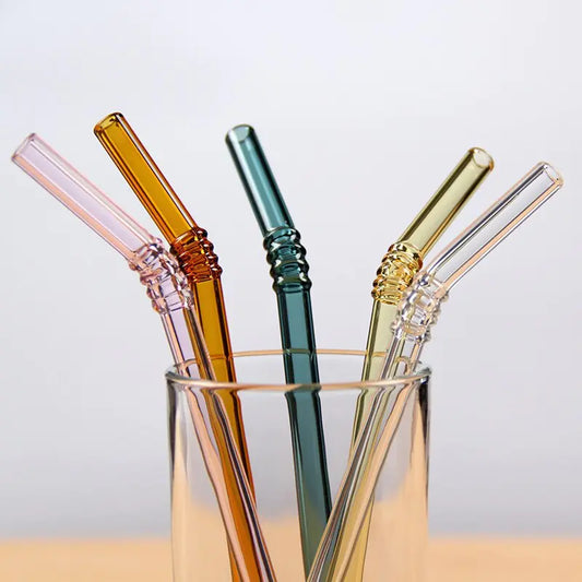 Colorful Glass Drinking Straws